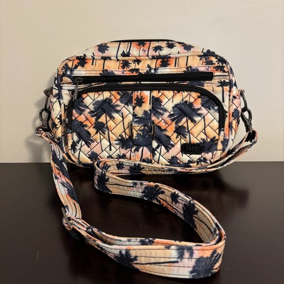 Lug Carousel Palm Sunset Nylon Convertible Crossbody Bag - Picture 1 of 13